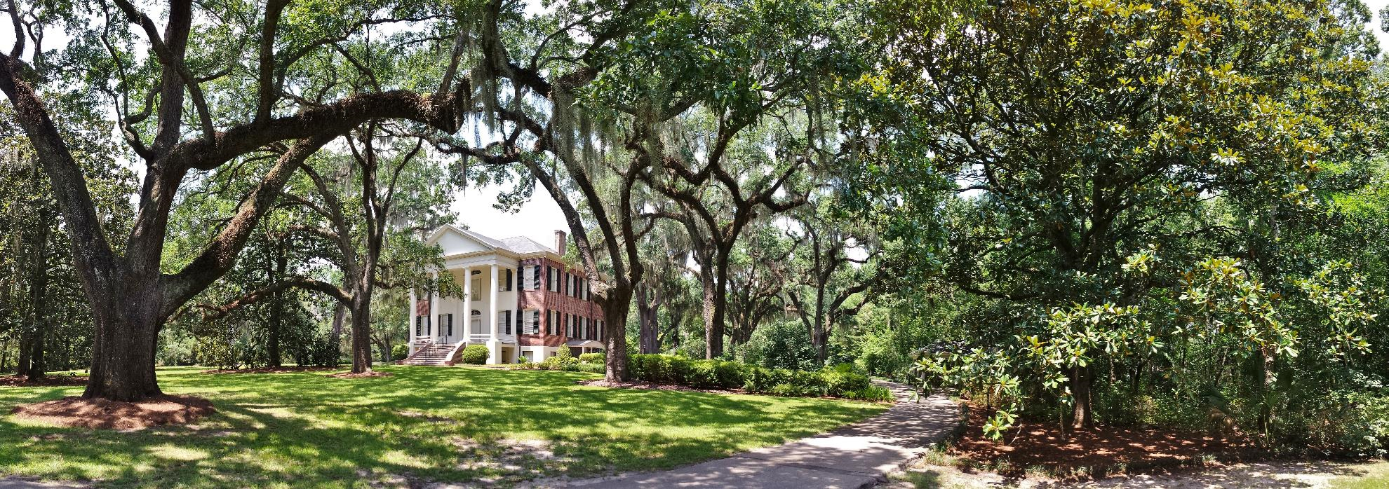 The Call-Collins House and the Grounds at The Grove Museum.
