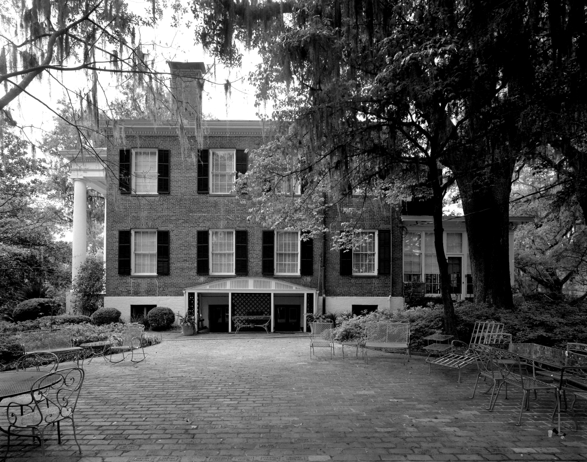 The Call-Collins House is surrounded by brick walkways and patios built in the late 1940s. 