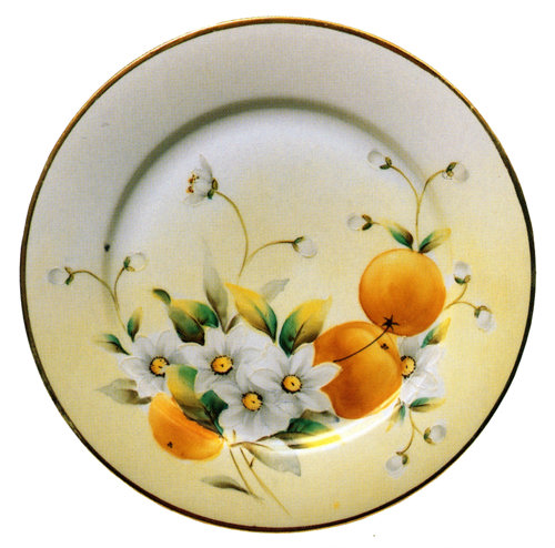 Porcelain Plate Painted by Reinette Long Hunt, ca. 1930