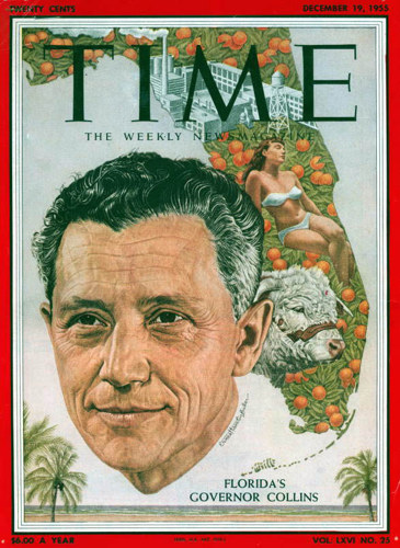 Time Magazine cover featuring Governor LeRoy Collins, 1955.