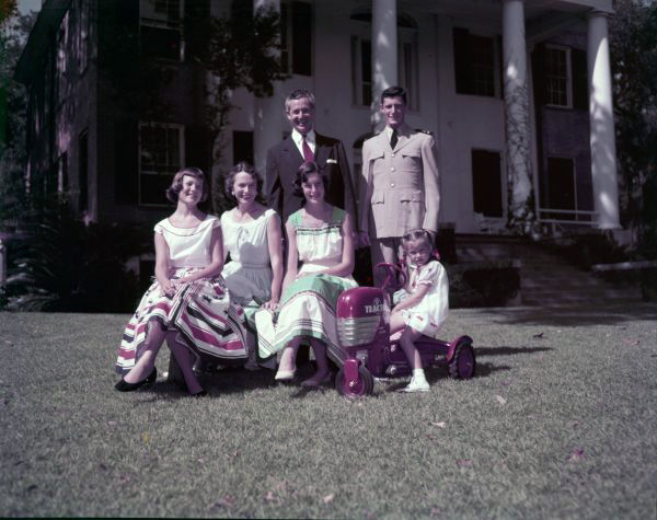 The Collins family in 1954: Little Mary Call, Mary Call Collins, Jane, Darby, LeRoy Collins, and LeRoy Jr.